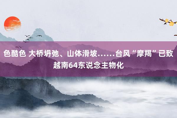 色酷色 大桥坍弛、山体滑坡……台风“摩羯”已致越南64东说念主物化