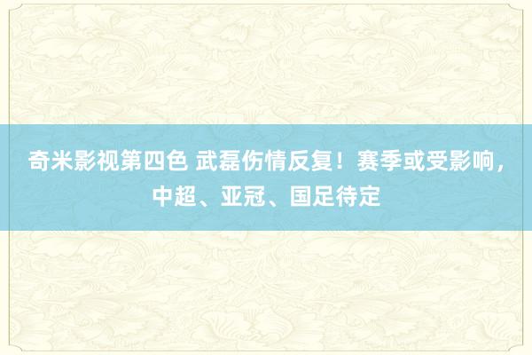 奇米影视第四色 武磊伤情反复！赛季或受影响，中超、亚冠、国足待定