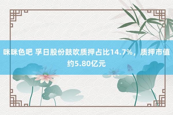 咪咪色吧 孚日股份鼓吹质押占比14.7%，质押市值约5.80亿元