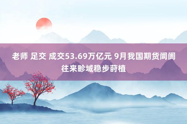 老师 足交 成交53.69万亿元 9月我国期货阛阓往来畛域稳步莳植