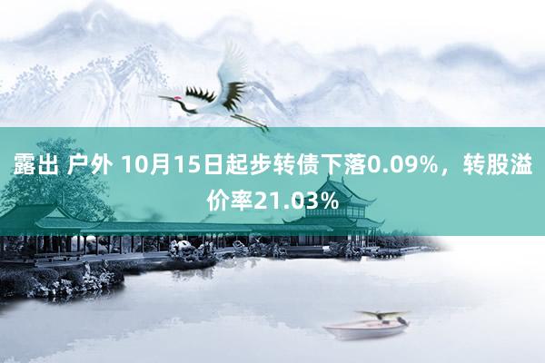 露出 户外 10月15日起步转债下落0.09%，转股溢价率21.03%