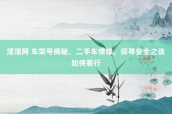 淫淫网 车架号揭秘，二手车情缘，探寻安全之谈如侠客行