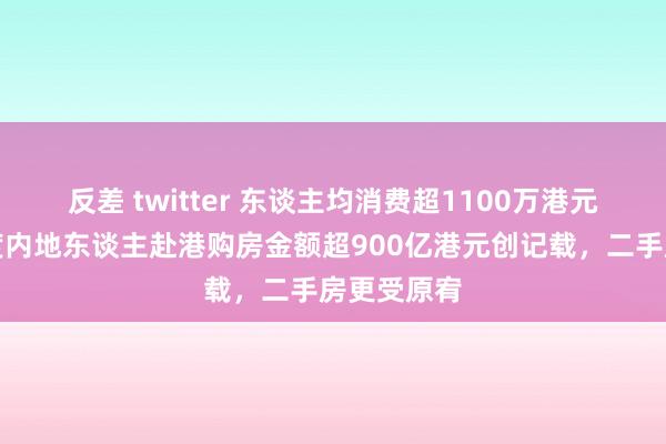 反差 twitter 东谈主均消费超1100万港元！前三季度内地东谈主赴港购房金额超900亿港元创记载，二手房更受原宥